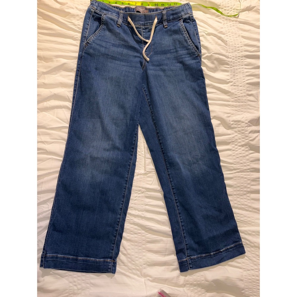 Torrid Weekend Wide Leg Jeans Wash Super Soft Drawstring Denim 00R M/L  T05-33
